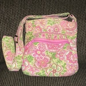 Vera Bradley Petal Pink Hipster cross body or shoulder bag